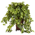 Vining Pothos w/Decorative Vase Silk Plant by Nearly Natural in Green