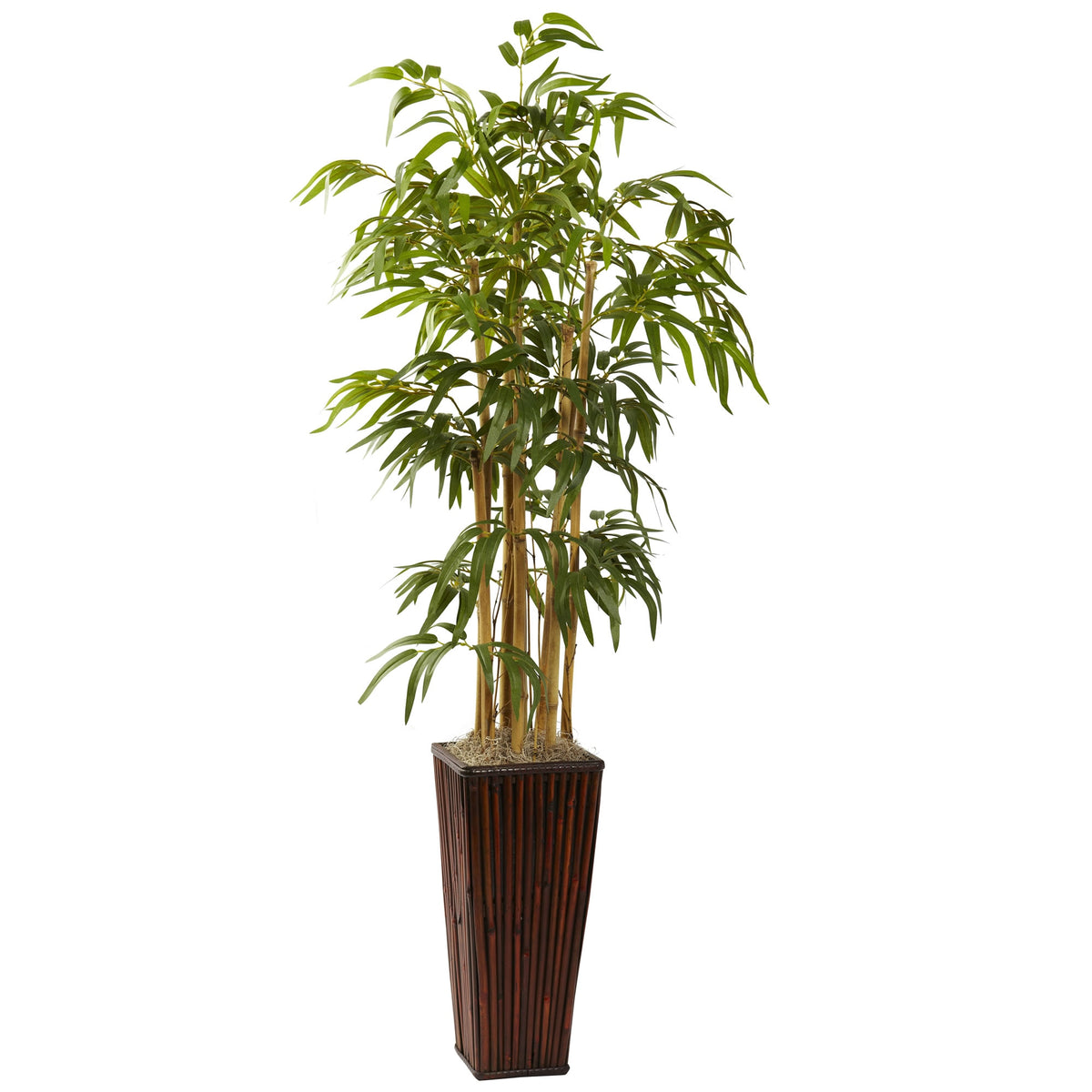 4' Bamboo w/Decorative Planter by Nearly Natural