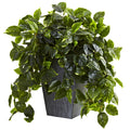 29" Pothos w/Slate Planter UV Resistant (Indoor/Outdoor) by Nearly Natural