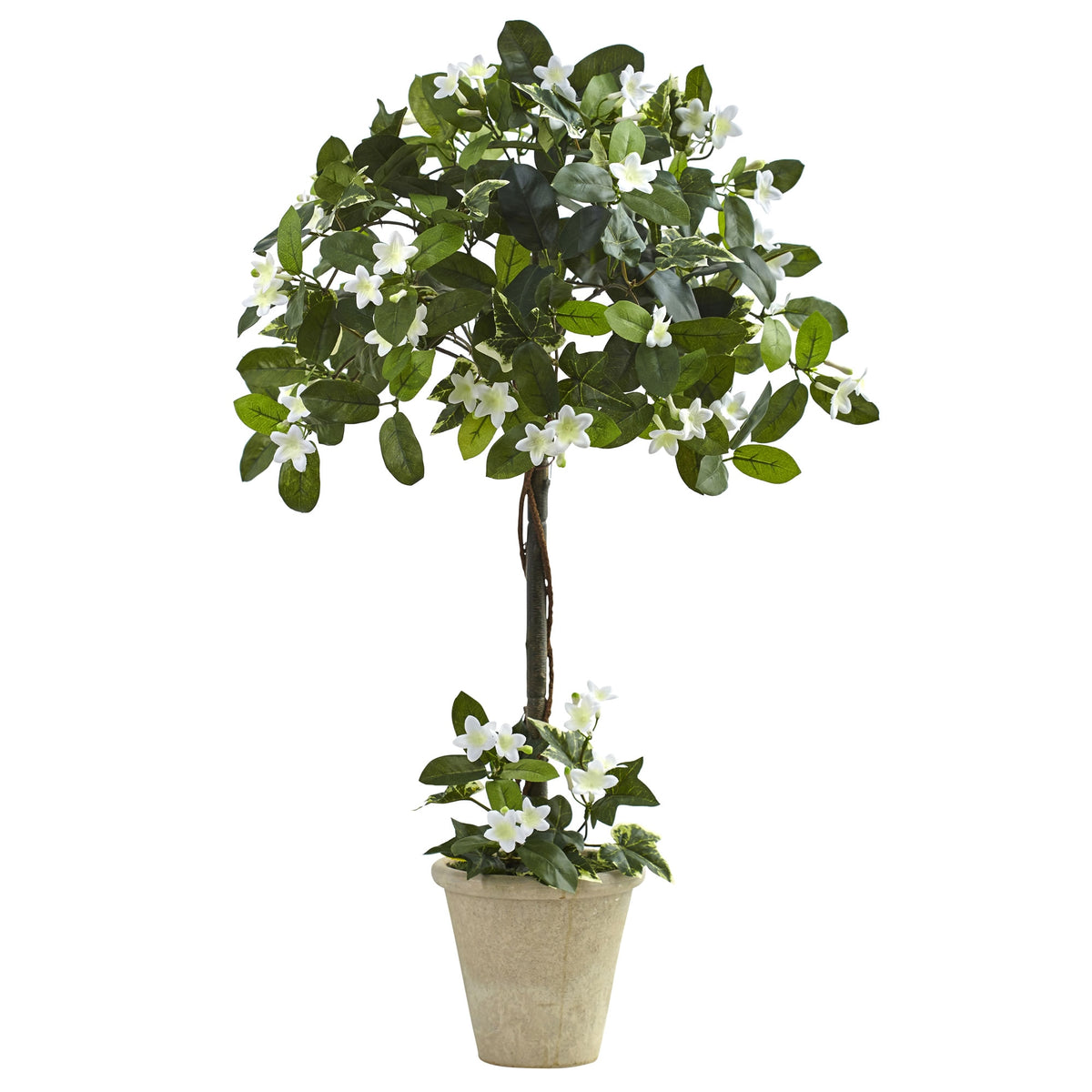 3' Stephanotis Topiary w/Planter by Nearly Natural