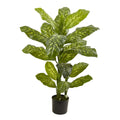 4' Dieffenbachia Plant (Real Touch) w/19 Lvs by Nearly Natural