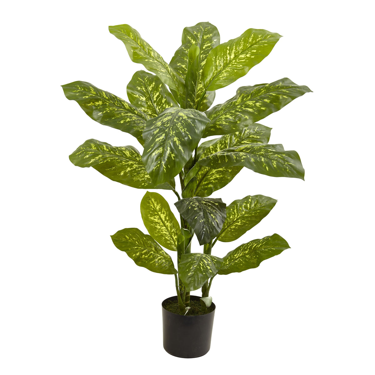 4' Dieffenbachia Plant (Real Touch) w/19 Lvs by Nearly Natural