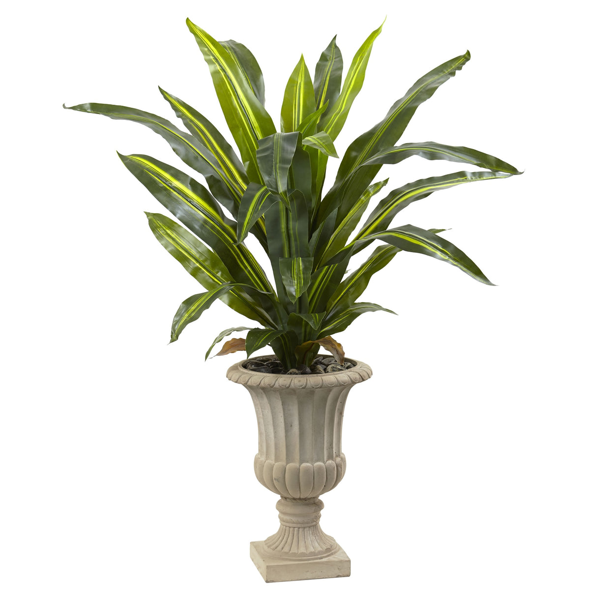 5' Dracaena Plant with Urn (Real Touch) by Nearly Natural