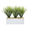 12" Vanilla Grass in Rectangular Planter by Nearly Natural