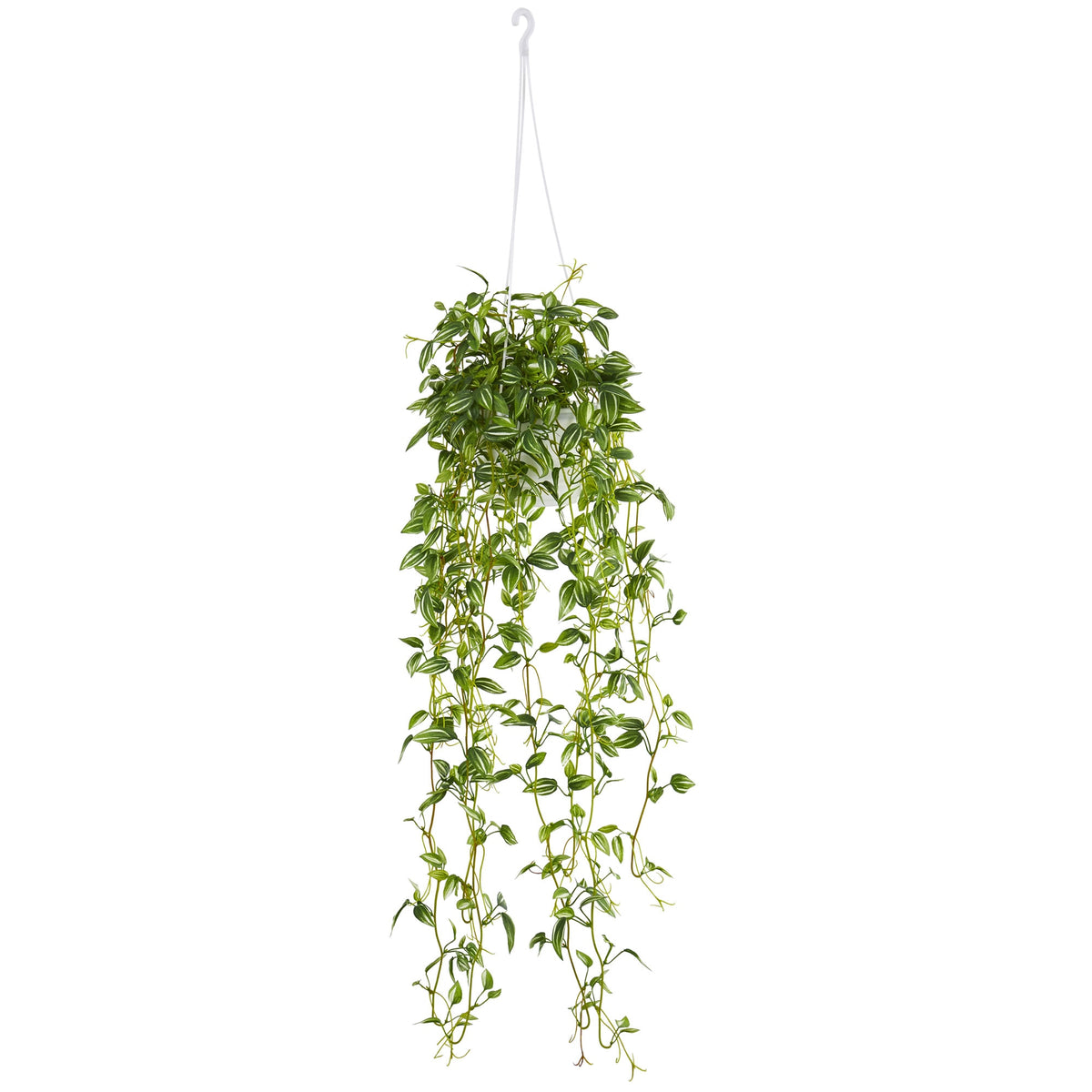 34" Tradescantia Hanging Basket by Nearly Natural