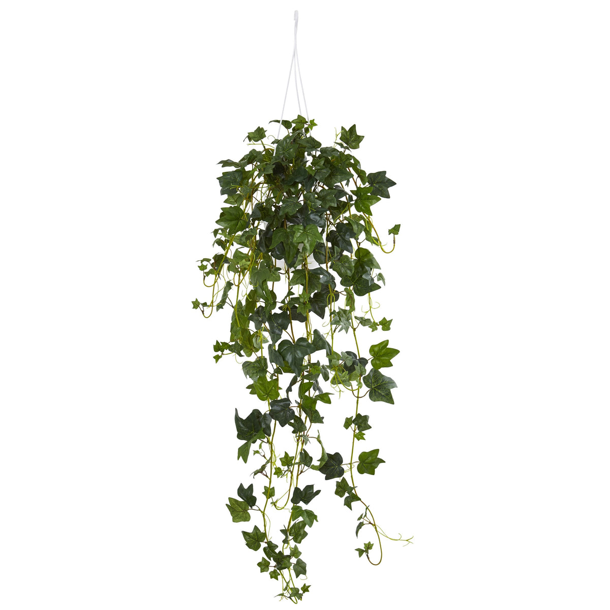 37" English Ivy Bush Hanging Basket by Nearly Natural