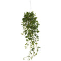 40" Pothos Bush Hanging Basket by Nearly Natural