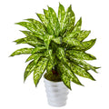 21" Aglaonema in Swirl Planter by Nearly Natural
