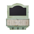 21.5'' Vintage Chalkboard Wall Organizer With Doors & Hooks by Nearly Natural