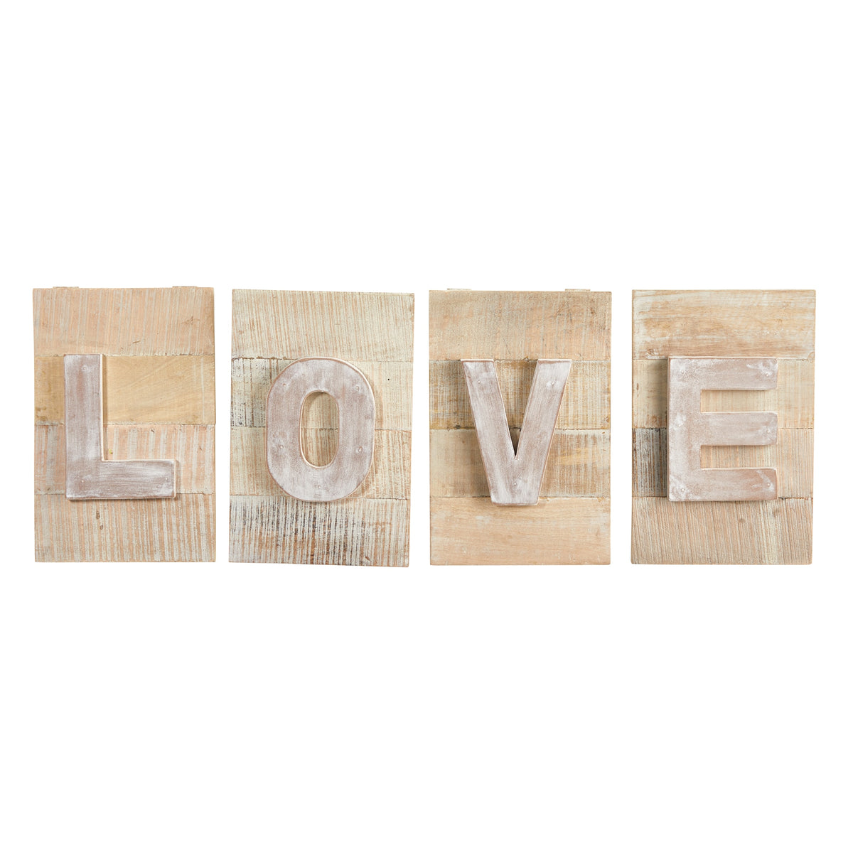 40" Rustic Farmhouse "LOVE" Wall Art Decor by Nearly Natural