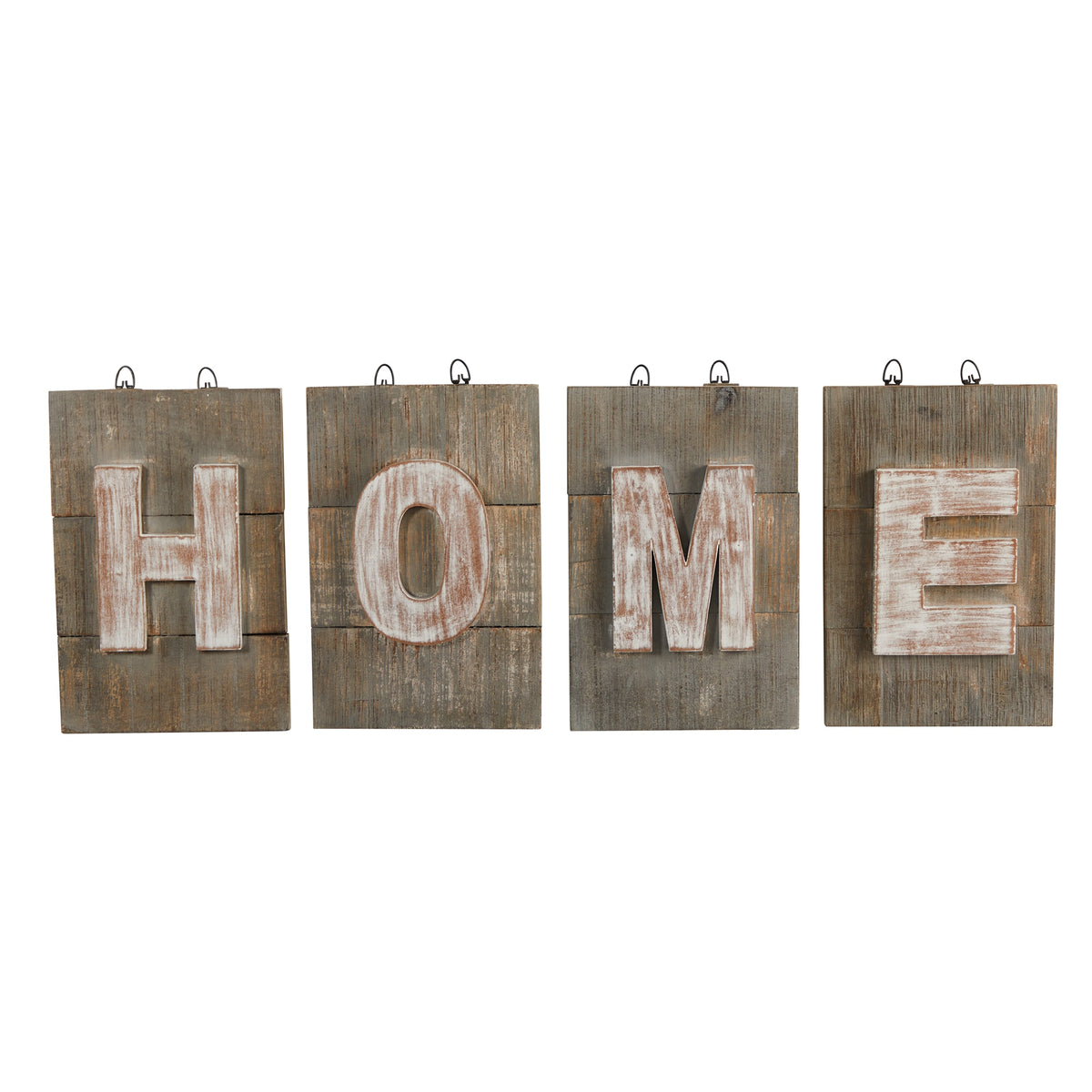 40" Rustic Farmhouse "HOME" Wall Art Decor by Nearly Natural