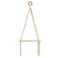 12" x 22" Macrame Hanger with Wood Shelf by Nearly Natural