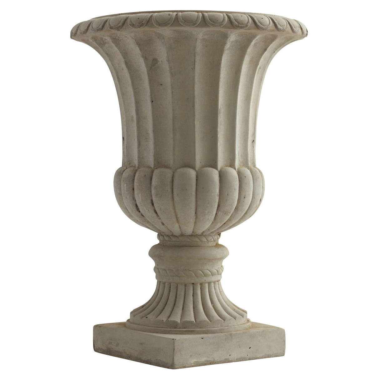 20.25-inch large sand-colored urn by Nearly Natural