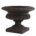 12.5" Iron Finished Decorative Urn (Indoor/Outdoor) by Nearly Natural