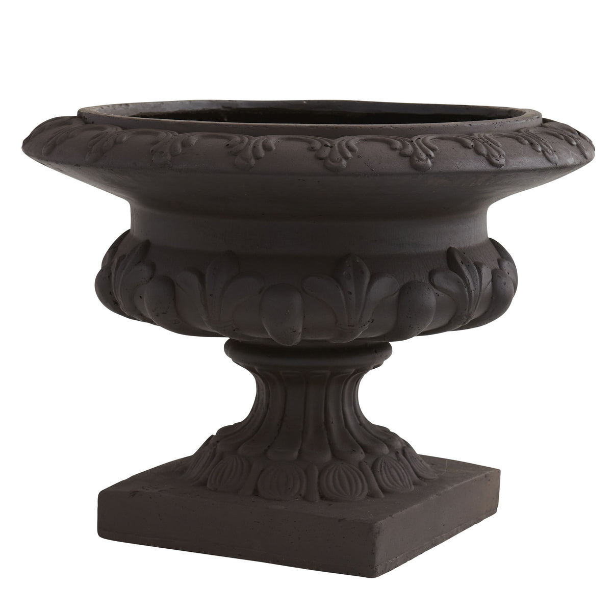 12.5" Iron Finished Decorative Urn (Indoor/Outdoor) by Nearly Natural