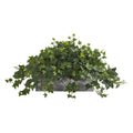 20" Puff Ivy Artificial Plant in Stone Planter by Nearly Natural