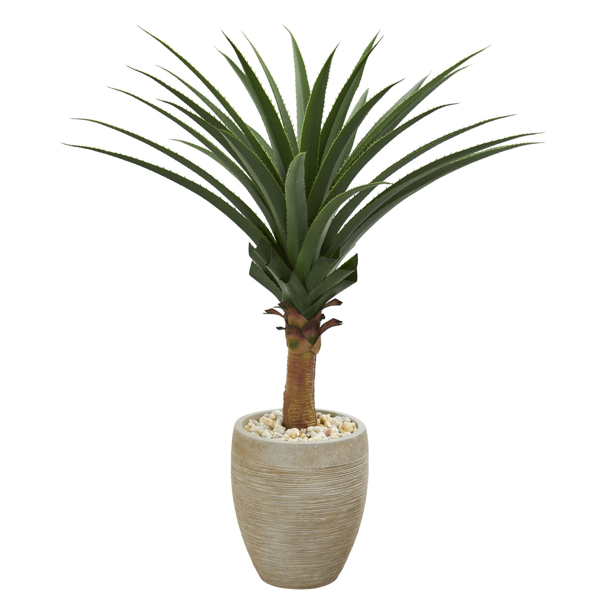 3.5' Agave Artificial Plant in Sand Colored Planter by Nearly Natural