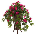 31" Bougainvillea Artificial Plant in Stand Planter by Nearly Natural in Beauty
