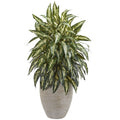 33" Aglonema Artificial Plant in Sand Colored Planter by Nearly Natural