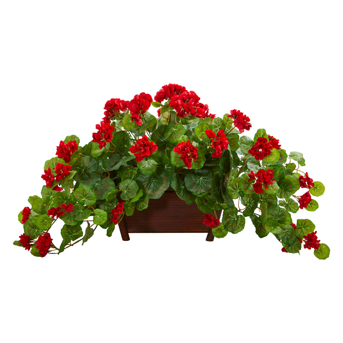 15" Geranium Artificial Plant in Decorative Planter by Nearly Natural