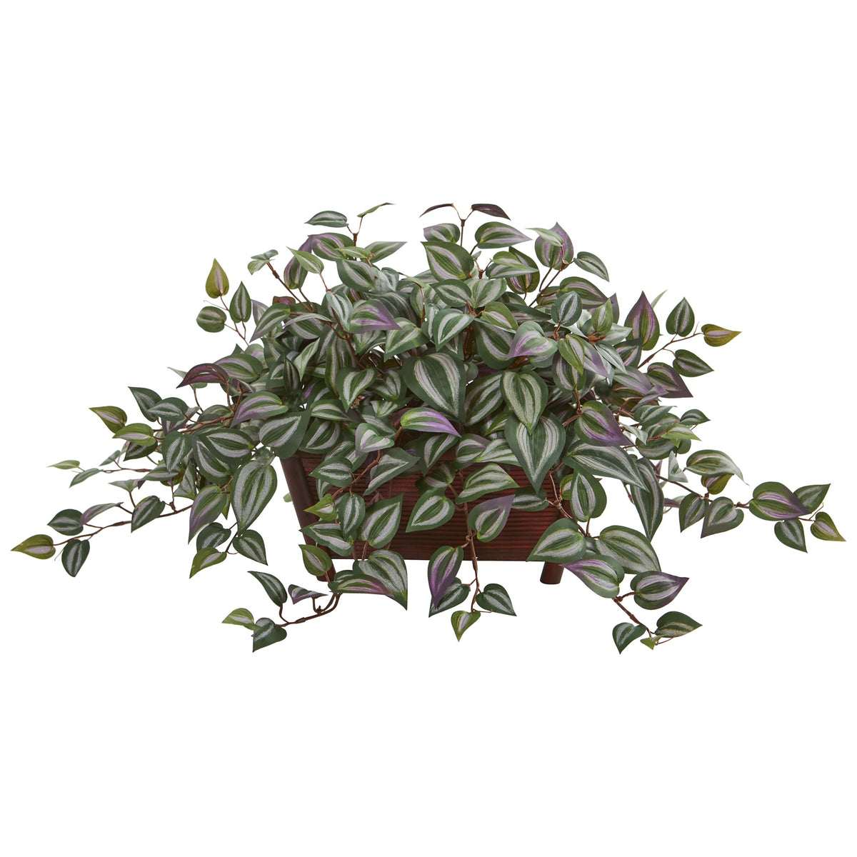 14" Wandering Jew Artificial Plant in Decorative Planter by Nearly Natural