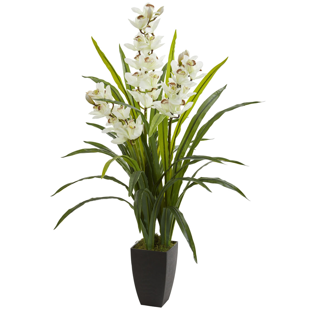 45" Cymbidium Orchid Artificial Plant by Nearly Natural