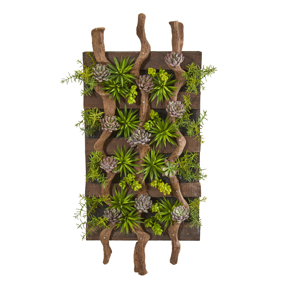 41" x 19" Mixed Succulent Artificial Living Wall by Nearly Natural