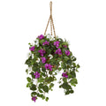 30" Mixed Bougainvillea Artificial Plant Hanging Basket by Nearly Natural