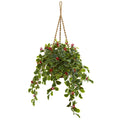 40" Holly w/ Berries Artificial Plant in Basket (RealTouch) by Nearly Natural