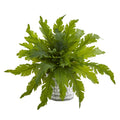 11" Fern Artificial Plant in Vintage Hanging Planter by Nearly Natural