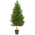 4.5' Olive Cone Topiary Tree UV Resistant (Indoor/Outdoor) by Nearly Natural