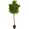 6' Rubber Leaf Artificial Tree (Real Touch) by Nearly Natural