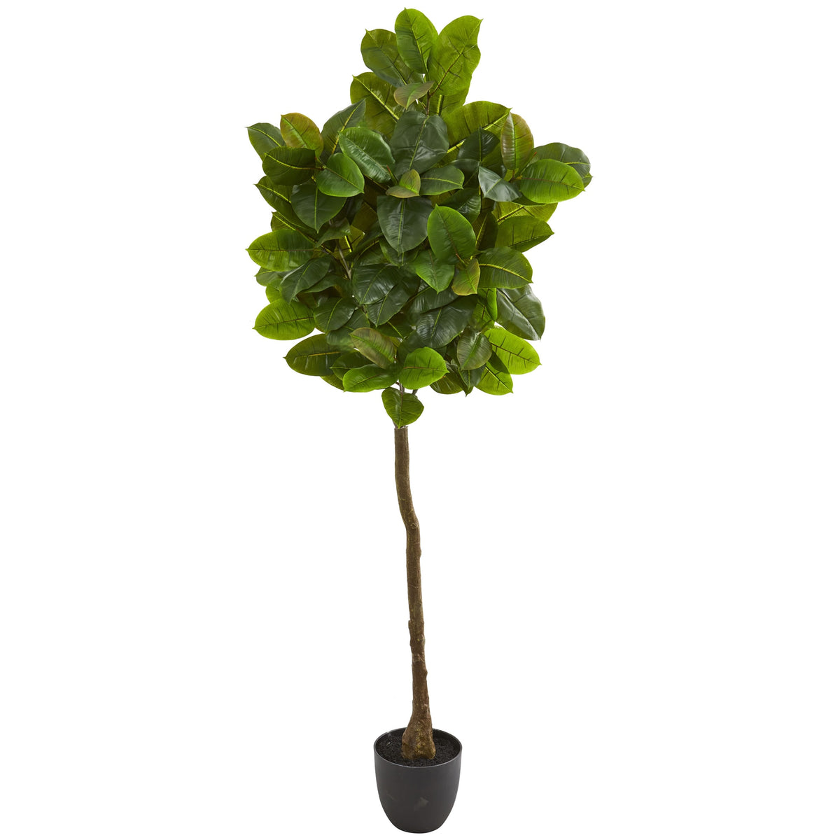 6' Rubber Leaf Artificial Tree (Real Touch) by Nearly Natural