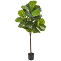54" Fiddle Leaf Artificial Tree (Real Touch) by Nearly Natural