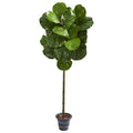 4' Fiddle Leaf Artificial Tree With Decorative Planter by Nearly Natural