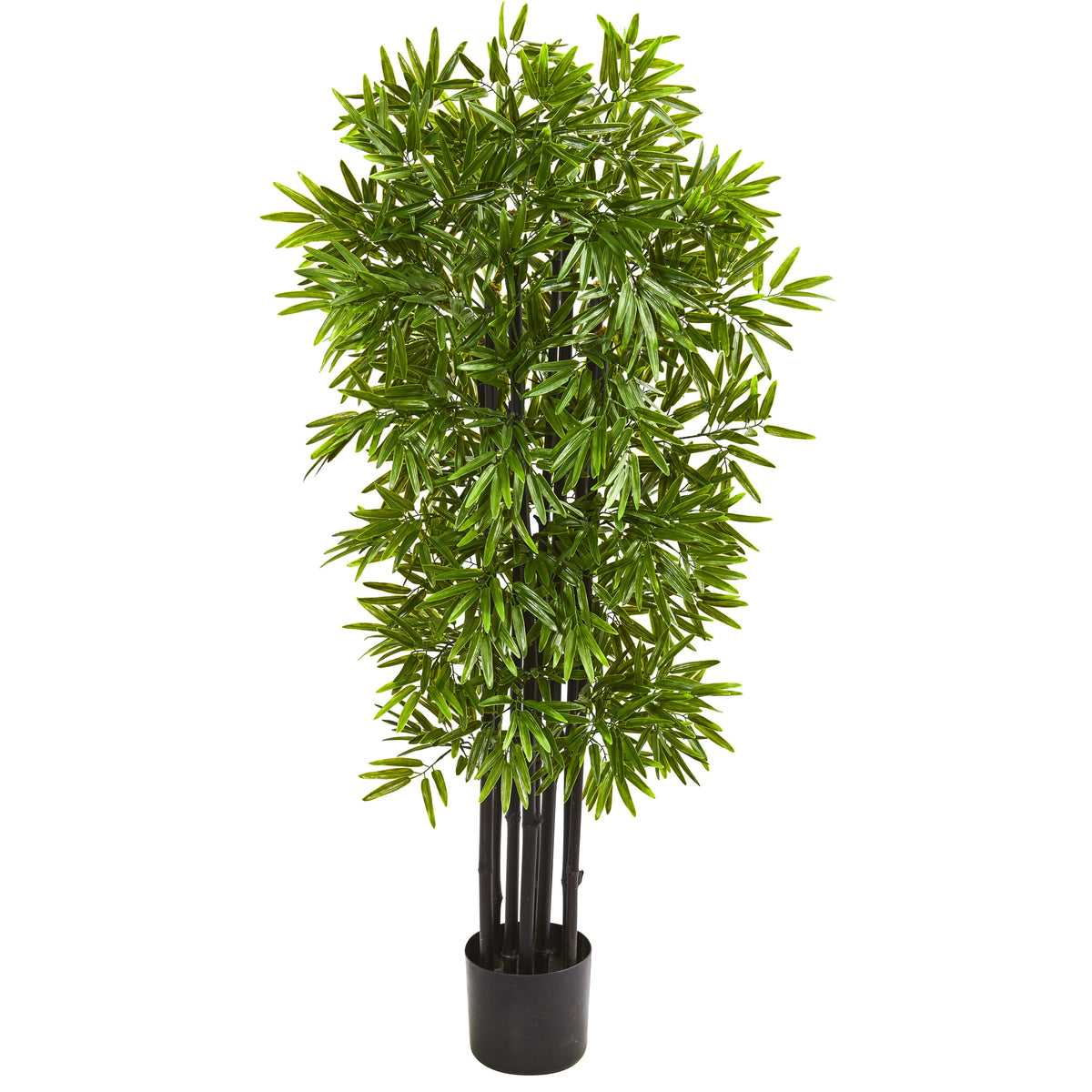 51" Bamboo Tree with Black Trunks UV Resist (Indoor/Outdoor) by Nearly Natural