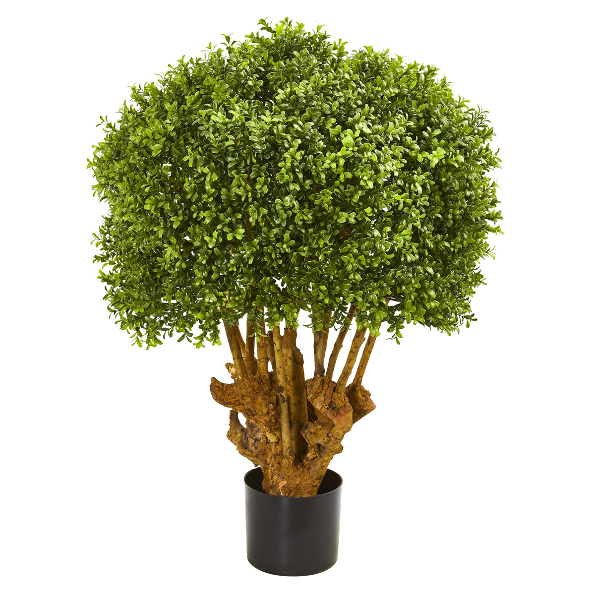 3' Boxwood Artificial Topiary Tree (Indoor/Outdoor) by Nearly Natural