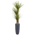 6' Yucca Artificial Tree in Bullet Planter by Nearly Natural