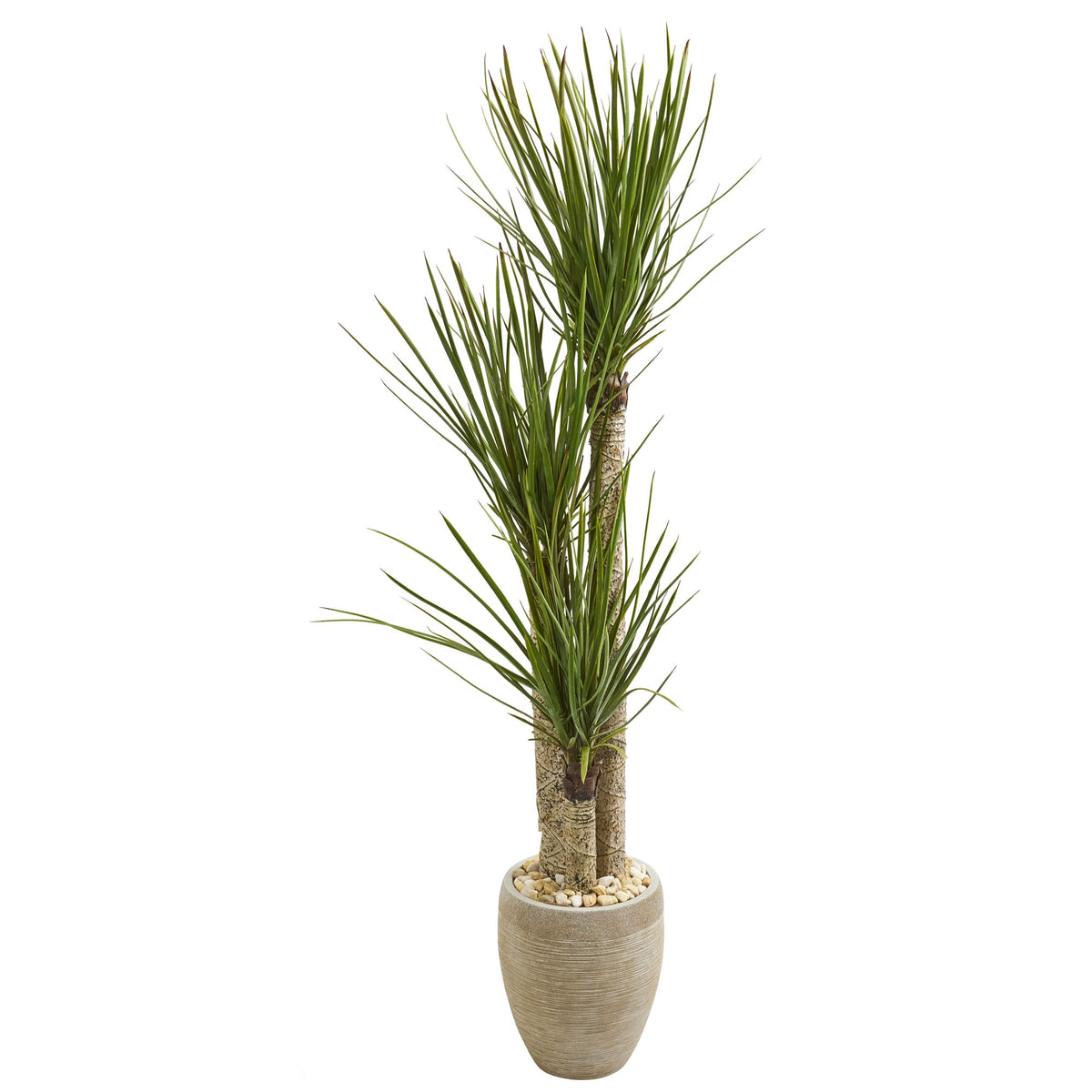 64" Yucca Artificial Tree in Sand Colored Planter by Nearly Natural