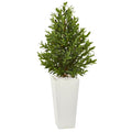 4' Olive Cone Artificial Tree in Planter UV (Indoor/Outdoor) by Nearly Natural