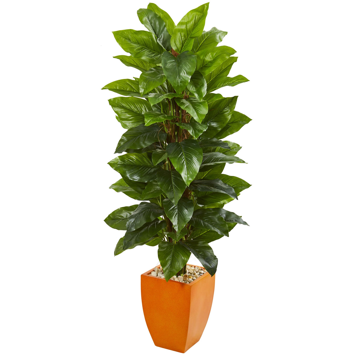 5.5' Philodendron Artificial Plant in Planter (Real Touch) by Nearly Natural