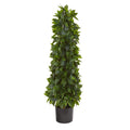 3' Sweet Bay Cone Topiary Artificial Tree by Nearly Natural