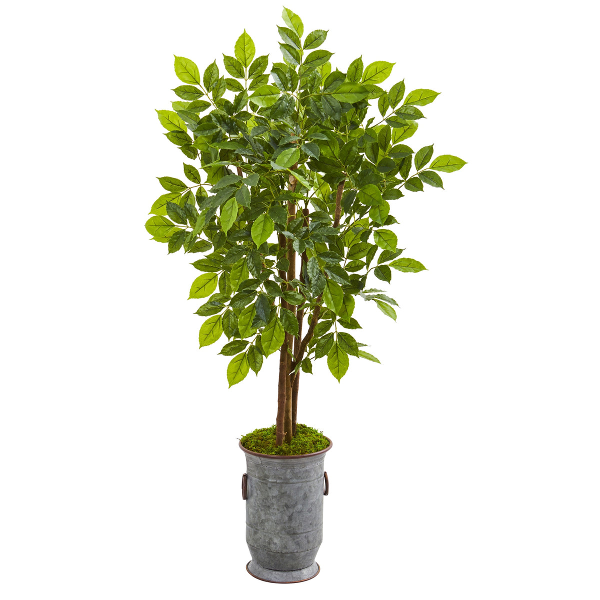 55" River Birch Artificial Tree in Decorative Planter by Nearly Natural