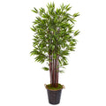 74" Bamboo Artificial Tree in Metal Planter by Nearly Natural