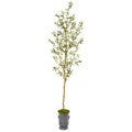 7.5' Olive Artificial Tree in Decorative Planter by Nearly Natural