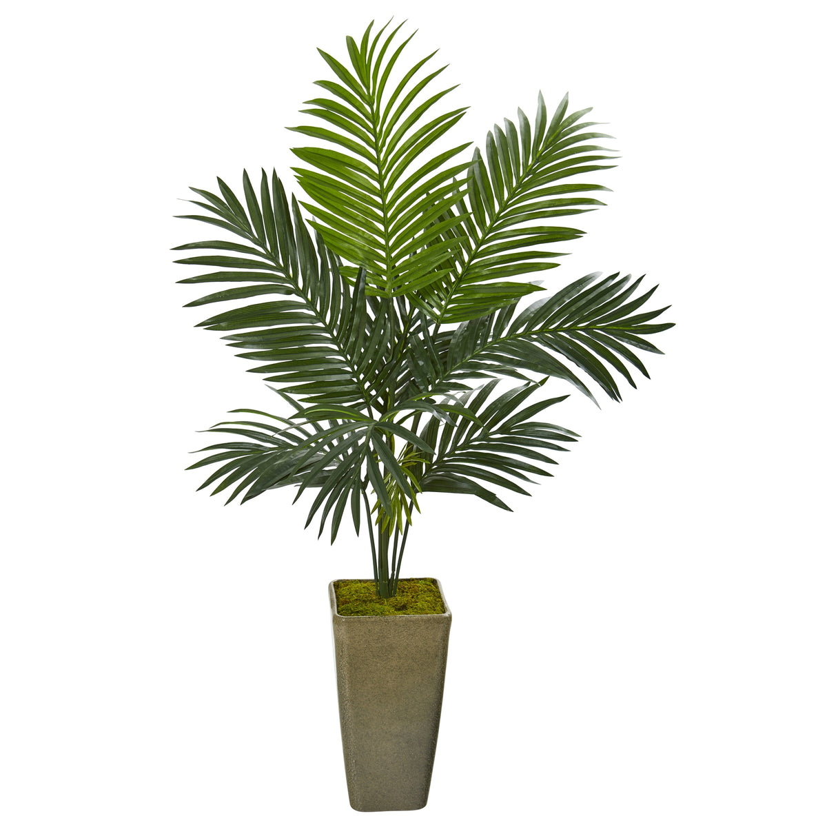 50" Kentia Artificial Palm Tree in Green Planter by Nearly Natural