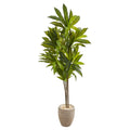 68" Dracaena Plant in Sand Colored Planter (Real Touch) by Nearly Natural