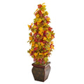 40" Autumn Maple Artificial Tree in Decorative Planter by Nearly Natural