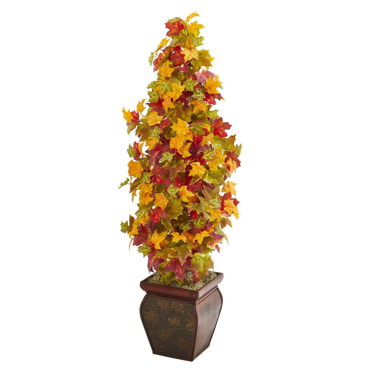 40" Autumn Maple Artificial Tree in Decorative Planter by Nearly Natural