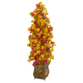 41" Autumn Maple Artificial Tree in Decorative Metal Planter by Nearly Natural